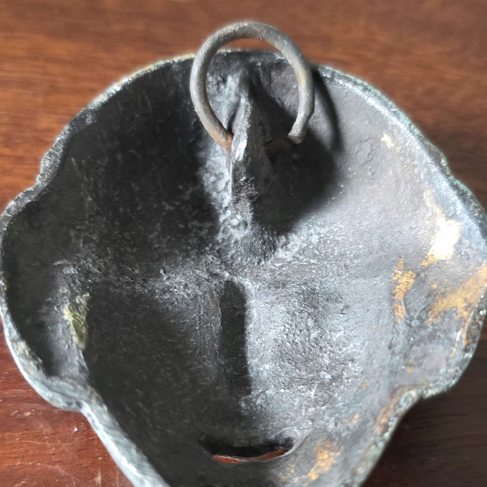 mini bronze mask of Athena goddess of wisdom