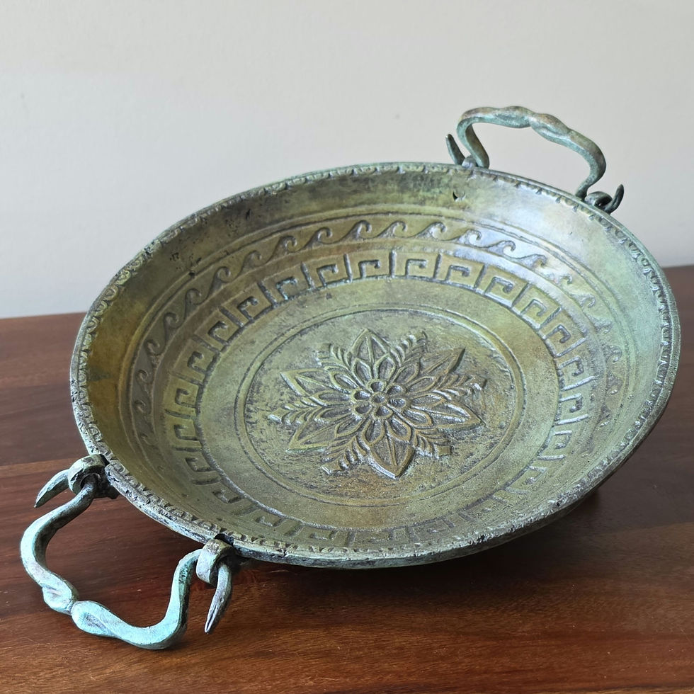 Thumbnail: bronze dish with Greek key design