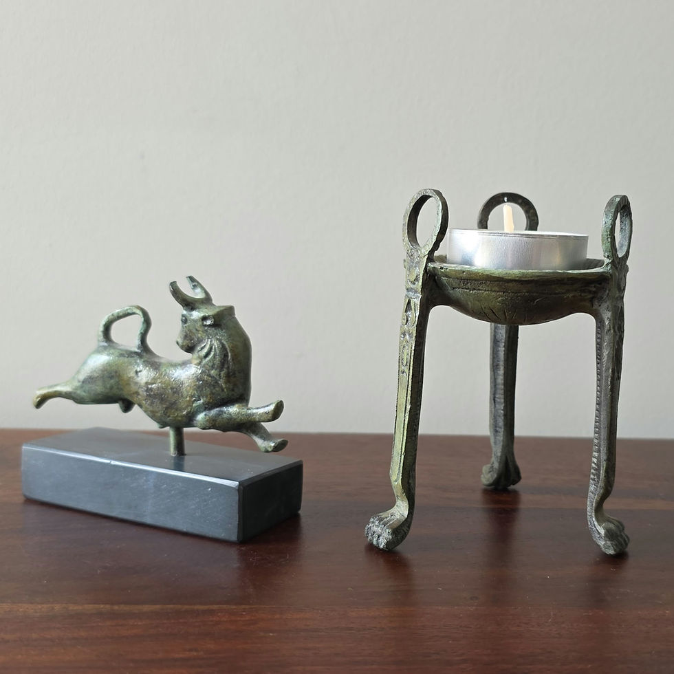 Thumbnail: mini bronze leaping bull