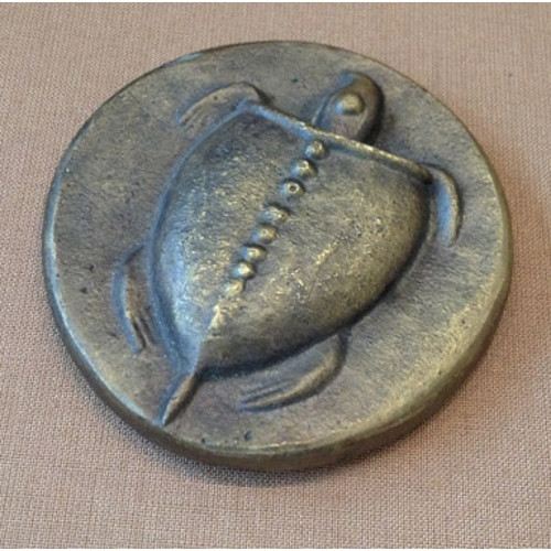 bronze Aegina turtle coin paperweight | It's All Greek