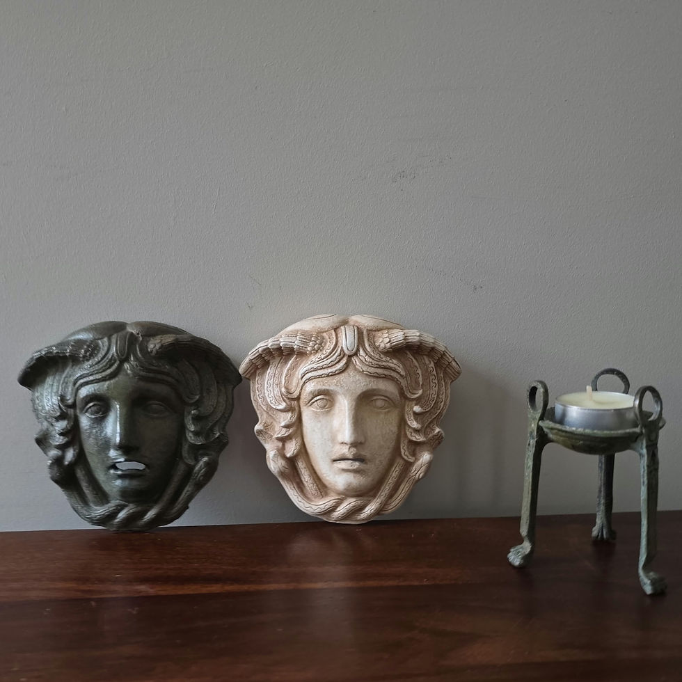 Thumbnail: small wall-mounted dramatic mask of the Gorgon Medusa