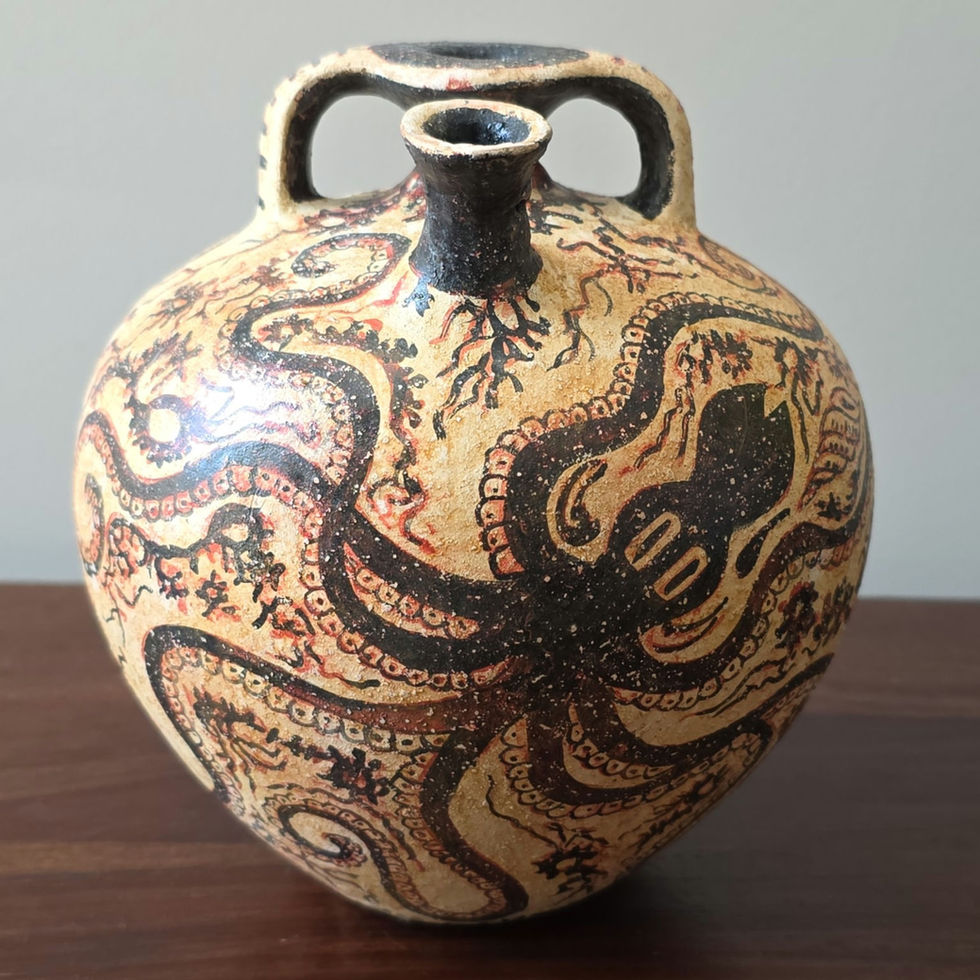 large Minoan octopus stirrup jar