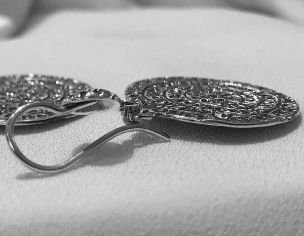 Thumbnail: Phaistos Disc earrings (medium disc)