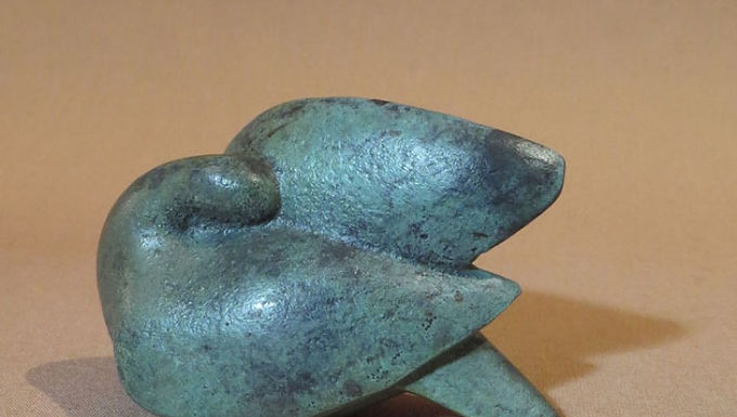 bronze sleeping dove