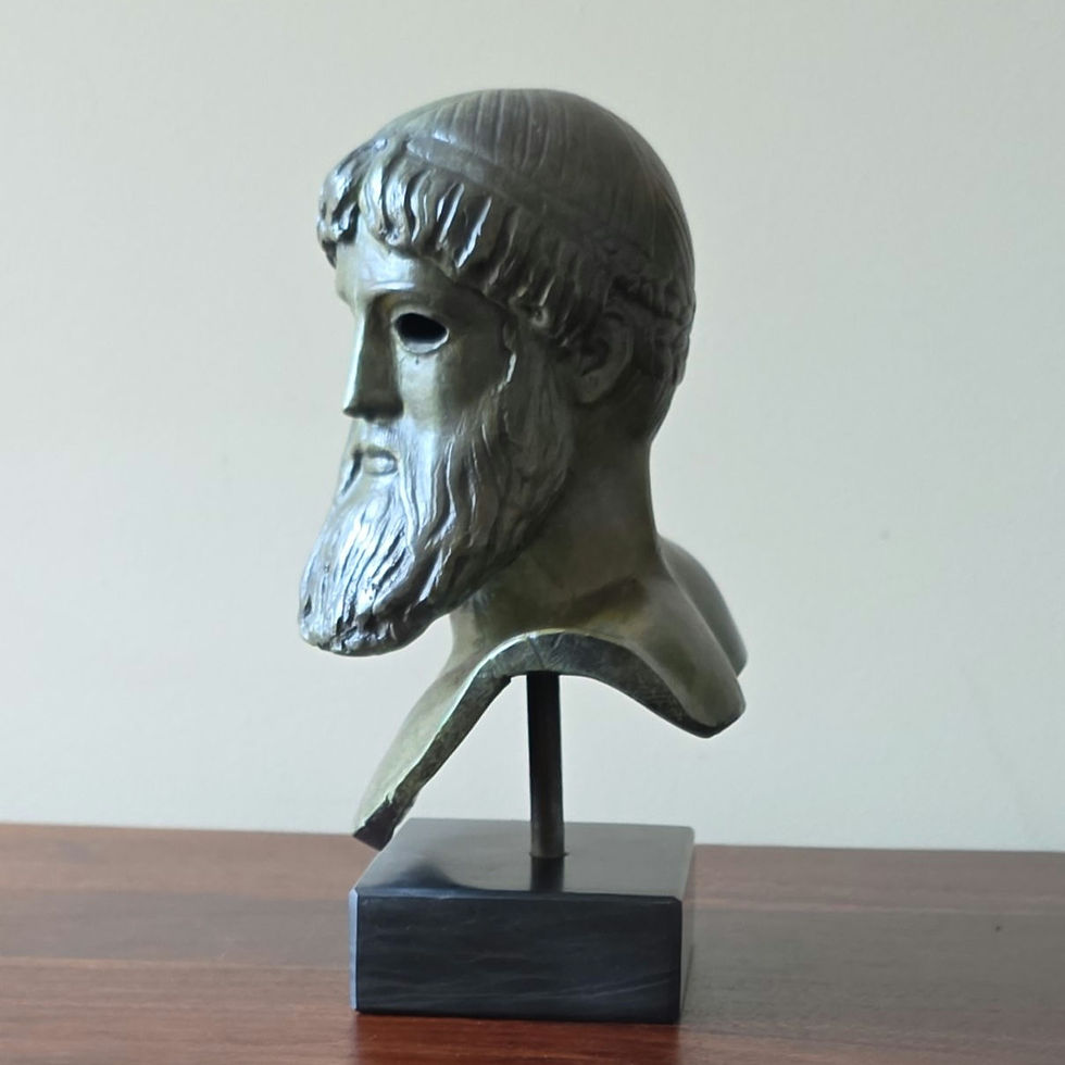 Thumbnail: small bronze bust of the Artemision Zeus Poseidon