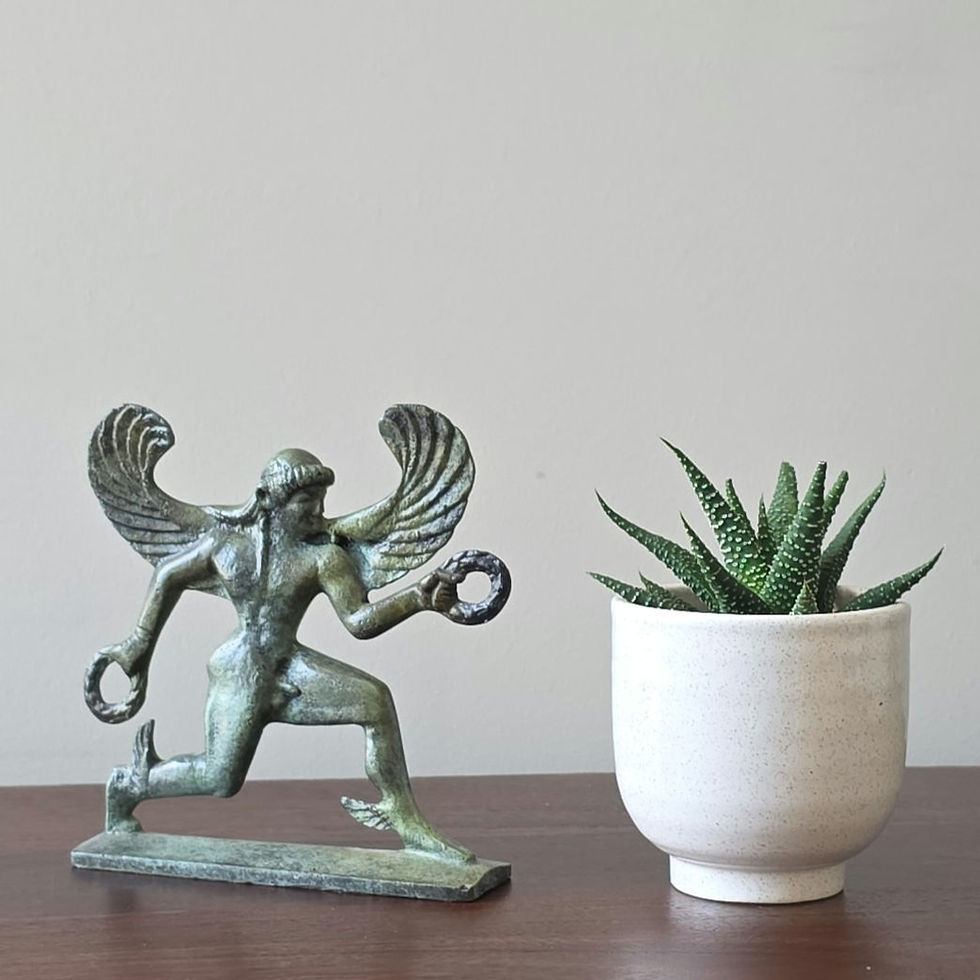 Thumbnail: small bronze figure of winged Boreas the North Wind
