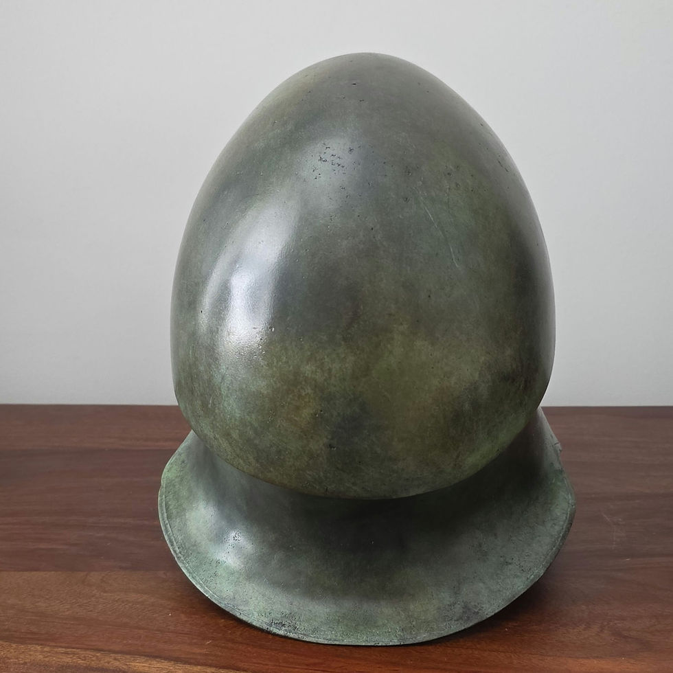 Thumbnail: full size bronze freestanding Corinthian helmet