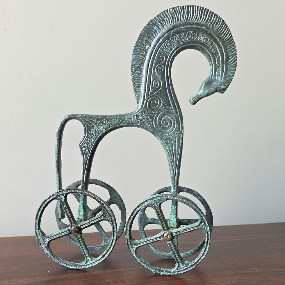 Thumbnail: bronze horse on wheels