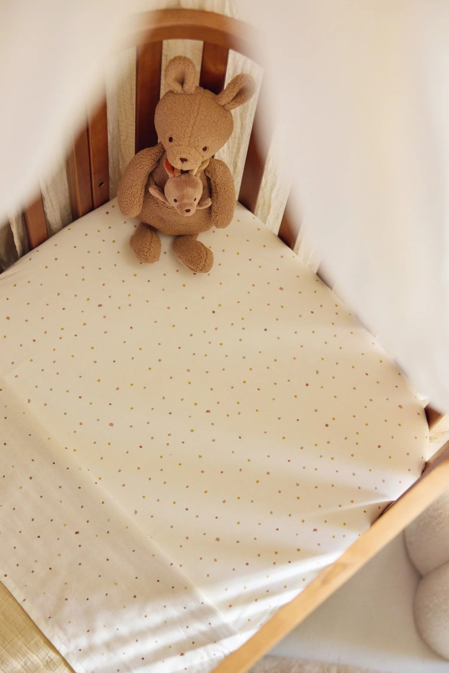 Fitted Sheet Crib - Dusty Dot