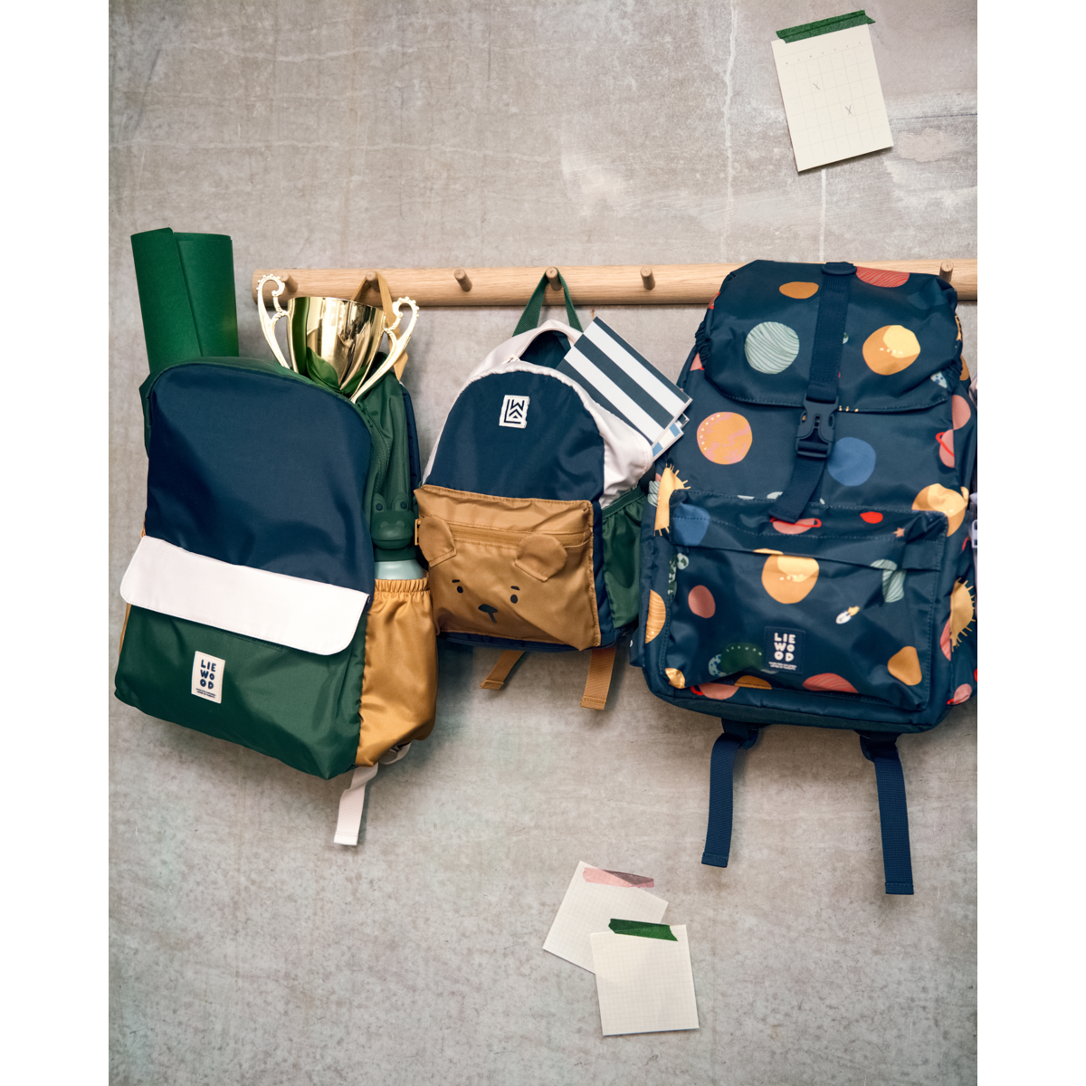 Lennon School Backpack - Garden Green Mix