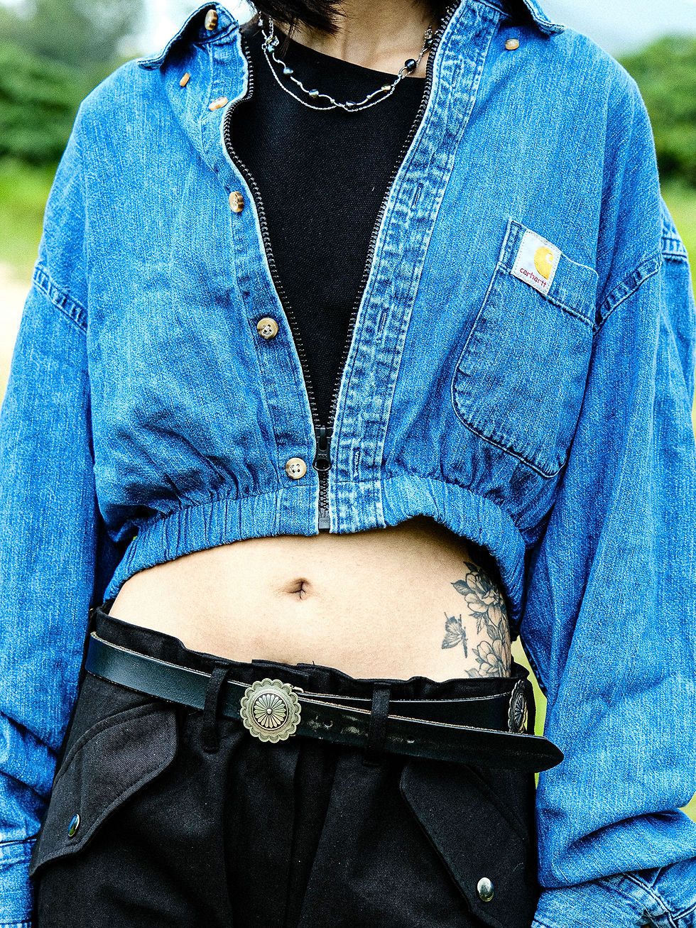 Thumbnail: Handmade Carhartt Denim Crop Jacket