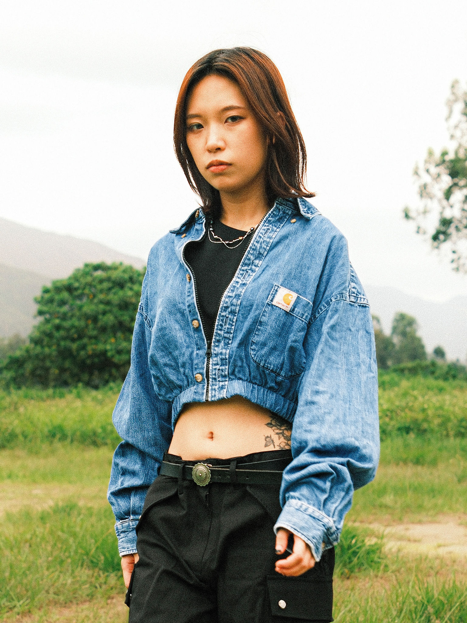 Handmade Carhartt Denim Crop Jacket