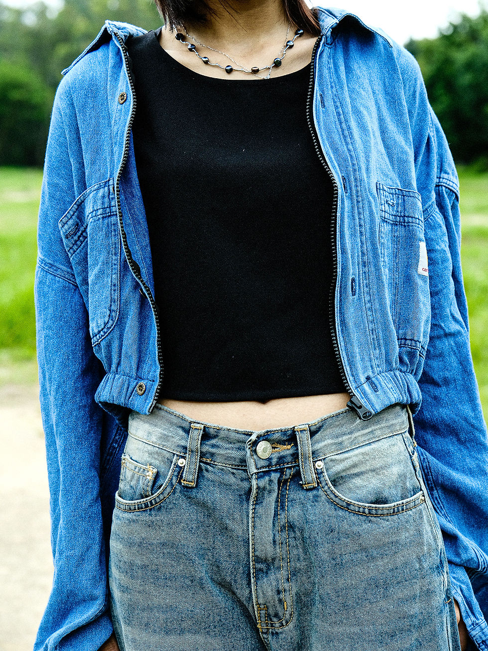 Thumbnail: HandMade Carhartt Denim Crop Jacket