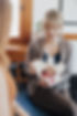 Pelvic floor physical therapist provides individualized education for patient with dyspareunia