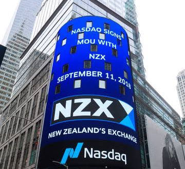Gold has pushed to a peak as NZ shares plummet