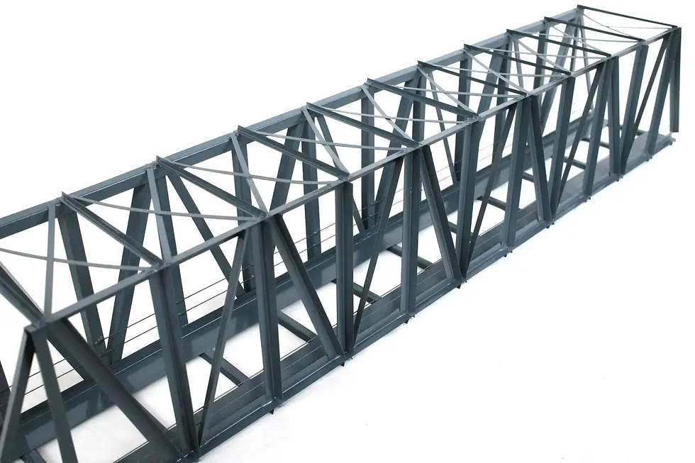 Miniaturbild: Kastenbrücke schräg 54cm 1-gleisig (massive moderne Bauart)