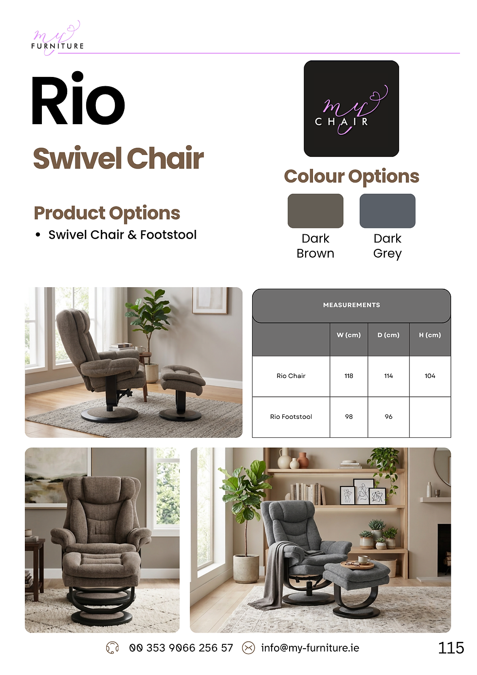 Thumbnail: Rio Accent Chair & Footstool