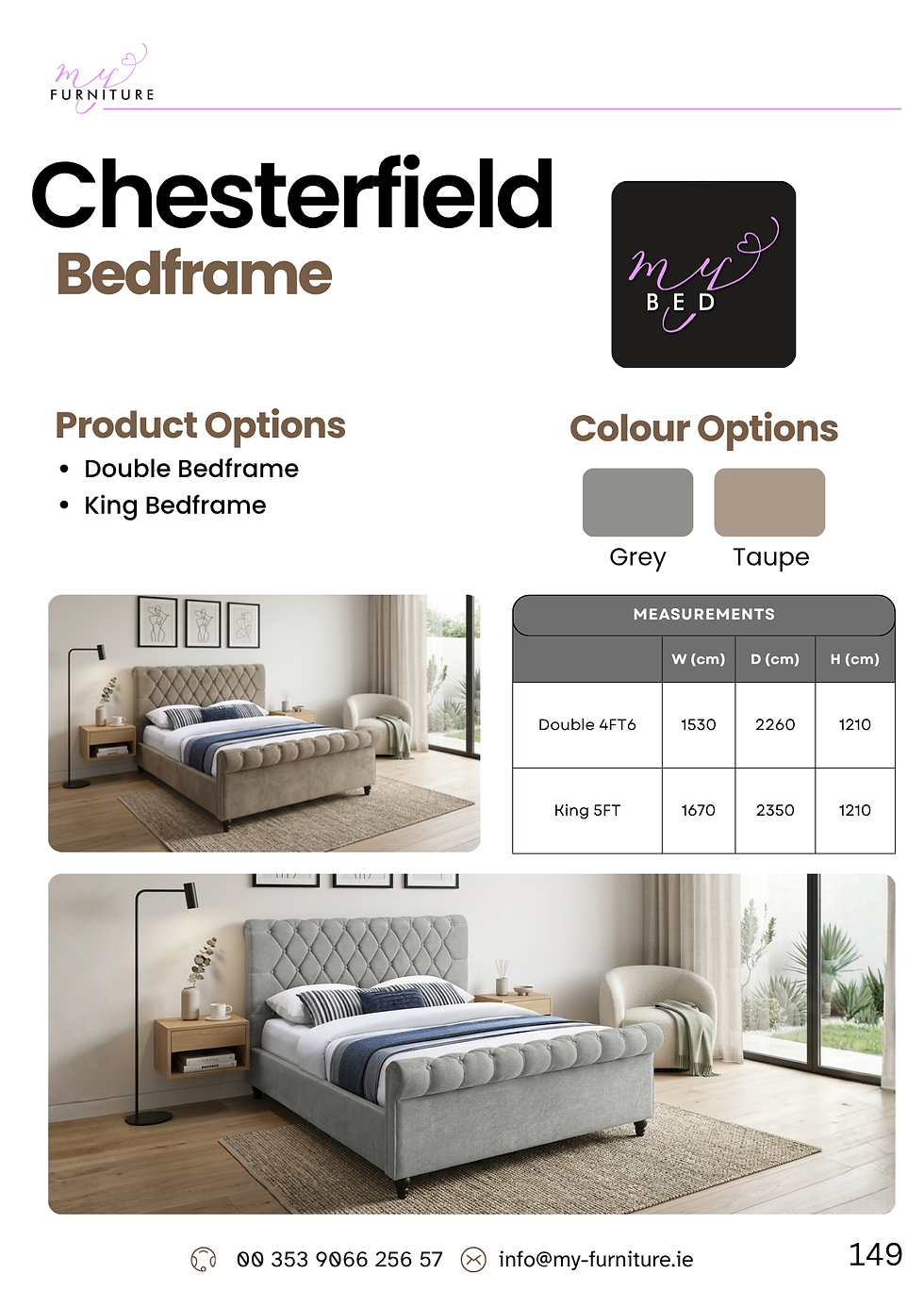 Thumbnail: Chesterfield Bedframe