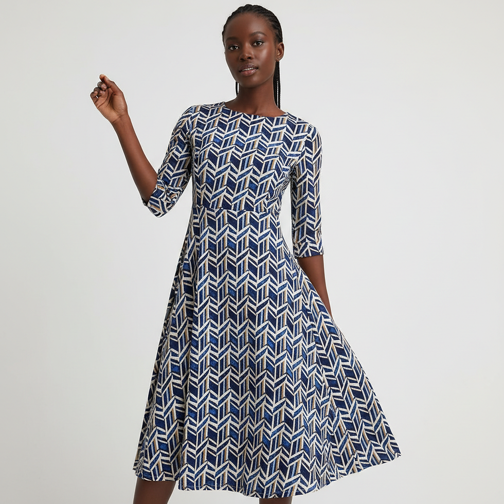 Geometric Midi Dress