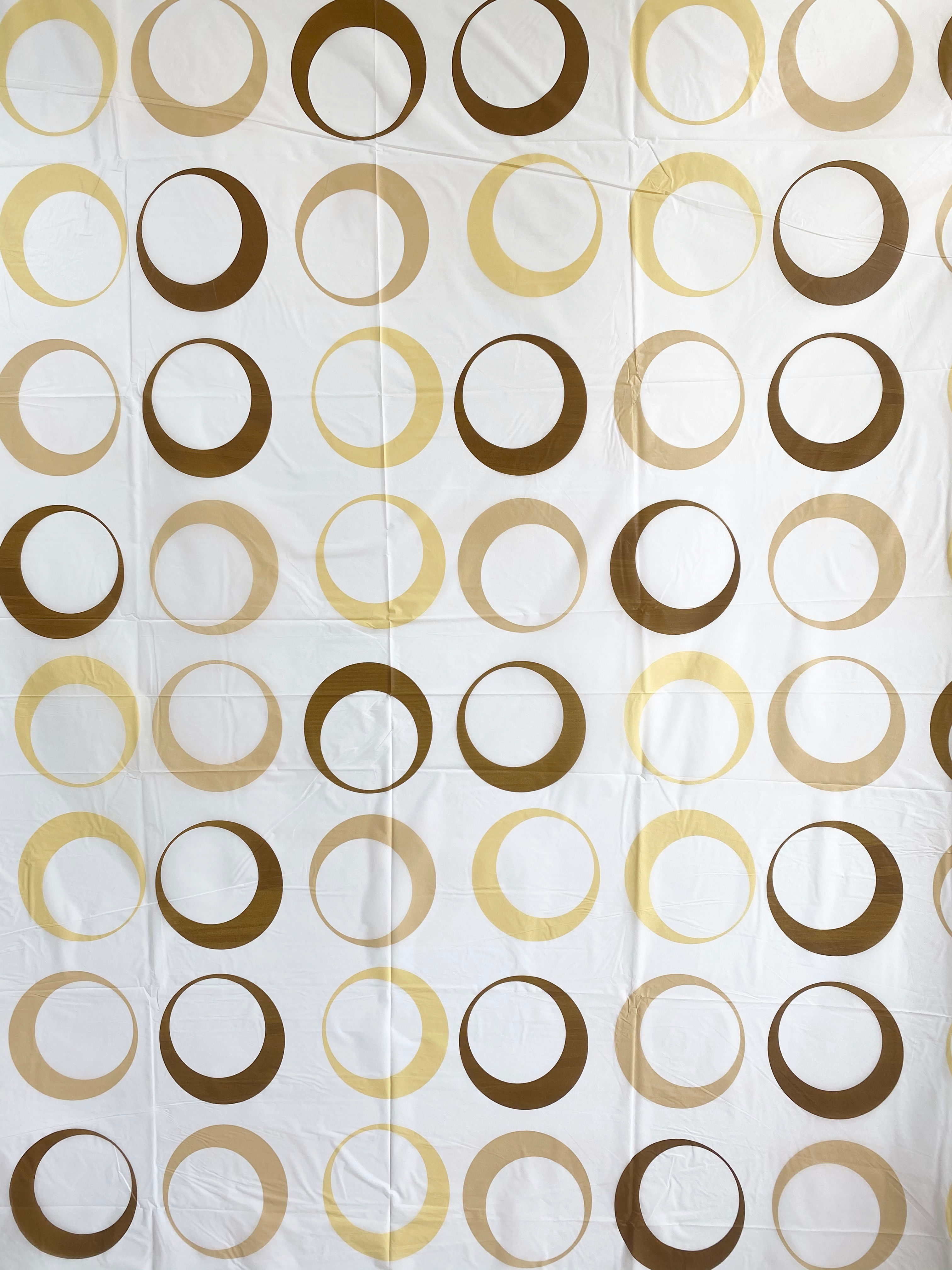 A-030 Printed Shower Curtain with 12pcs white C-hocks