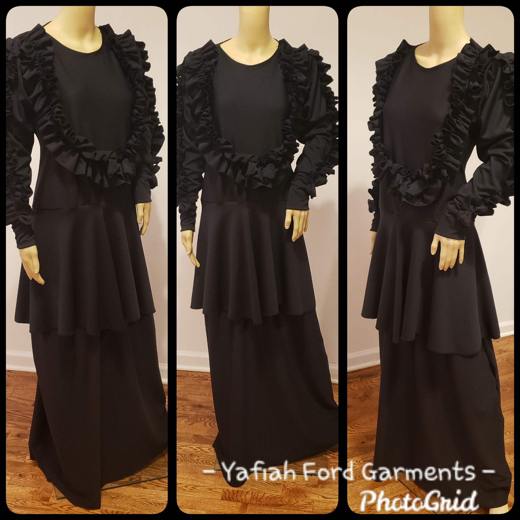 Ruffled Peplum A line 