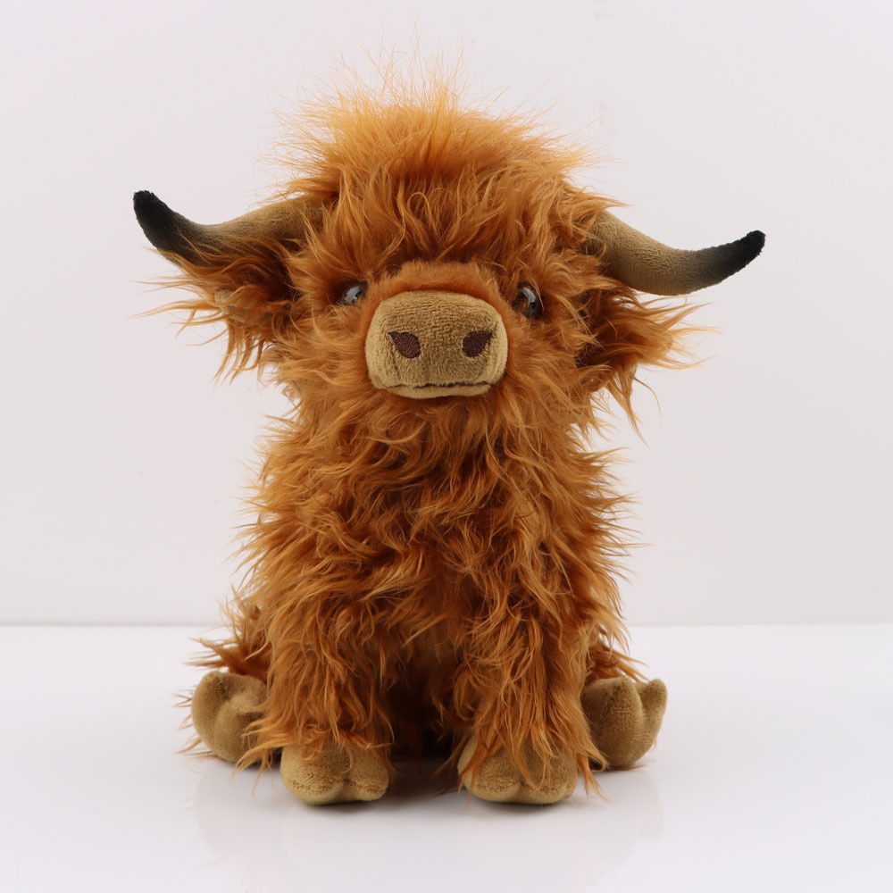Highland Cow Plush Toy; 28CM/11''; Cute Highland Cattle Soft Stuffed Doll;