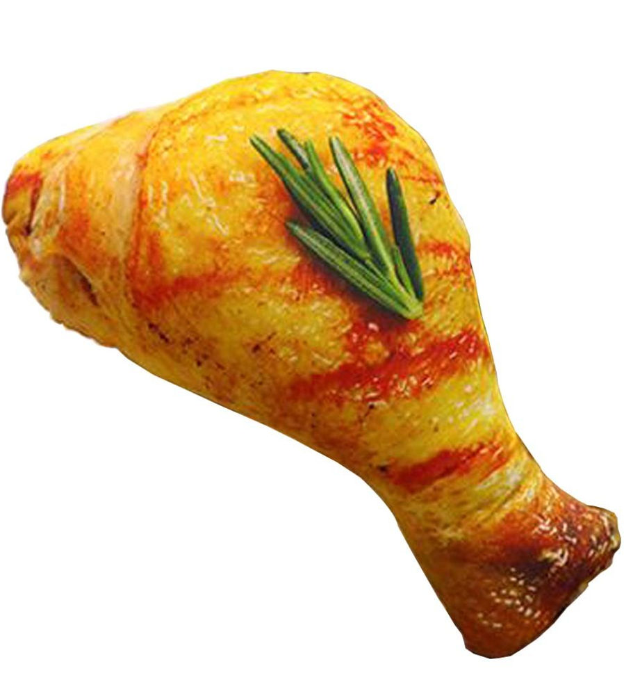 3D Simulation Chicken Leg Pillow Food Shape Back Cushion Plush Stuffed Toy [