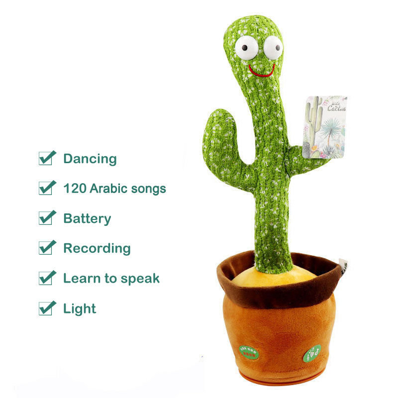 Plush Dancing Cactus Repeat What You Said Kids Stuffed Toys Singing Spanish