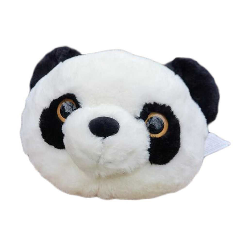 Black White Panda Head Stuffed Toy Children Crossbody Bag Plush Snacks Trave