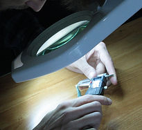 mesure précise des dimensions d'une gemme