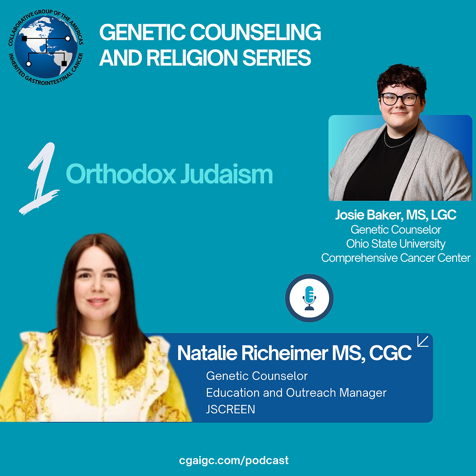 Lessons from Orthodox Jewish Approaches to Hereditary Cancer Screening: CGA-IGC Genetic Counseling & Religion Podcast Series - Episode 1