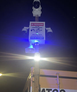 Sterling Security night surveillance camera pole