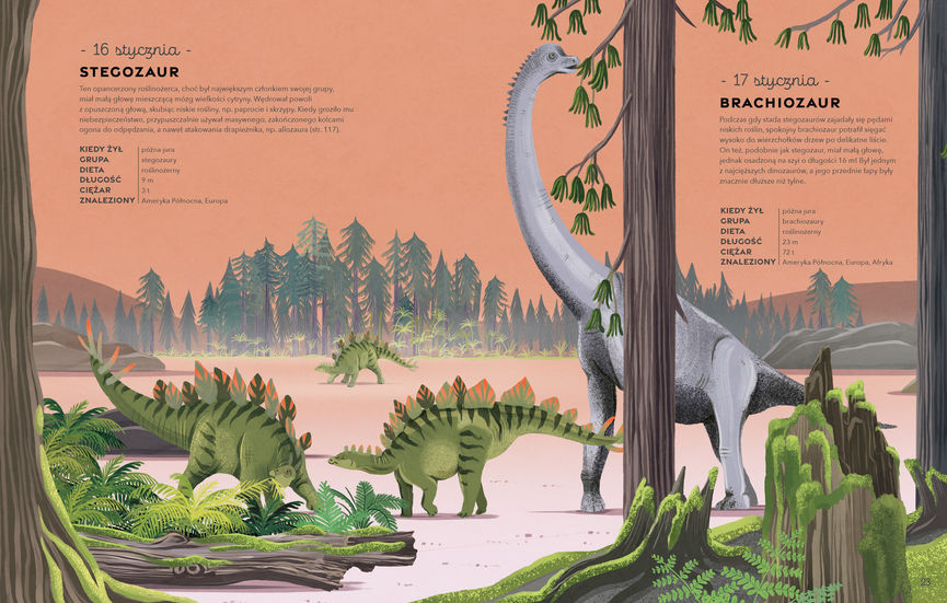 A Dinosaur a Day, interiors