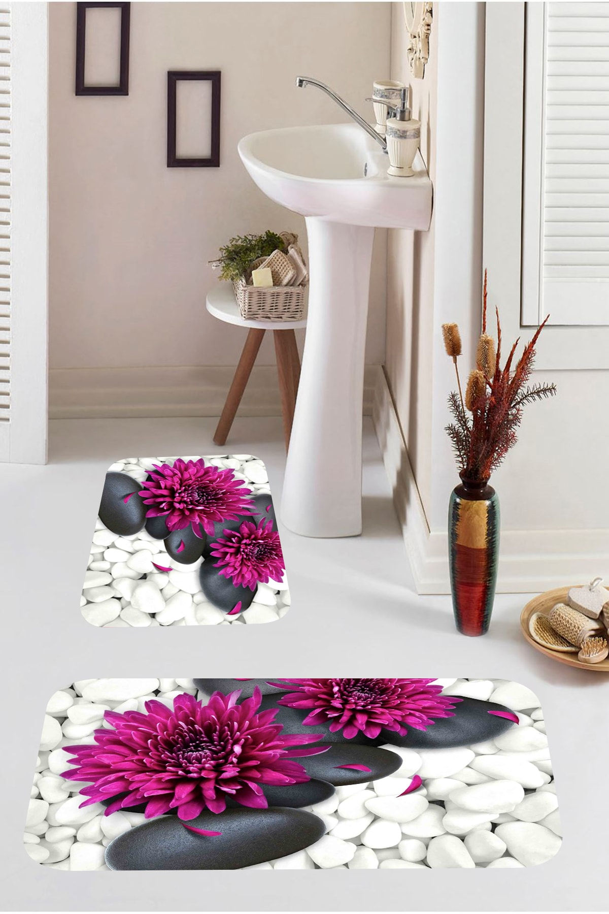 KOZZY HOME Dijital Baskılı Banyo Paspası 2'li RFE9573