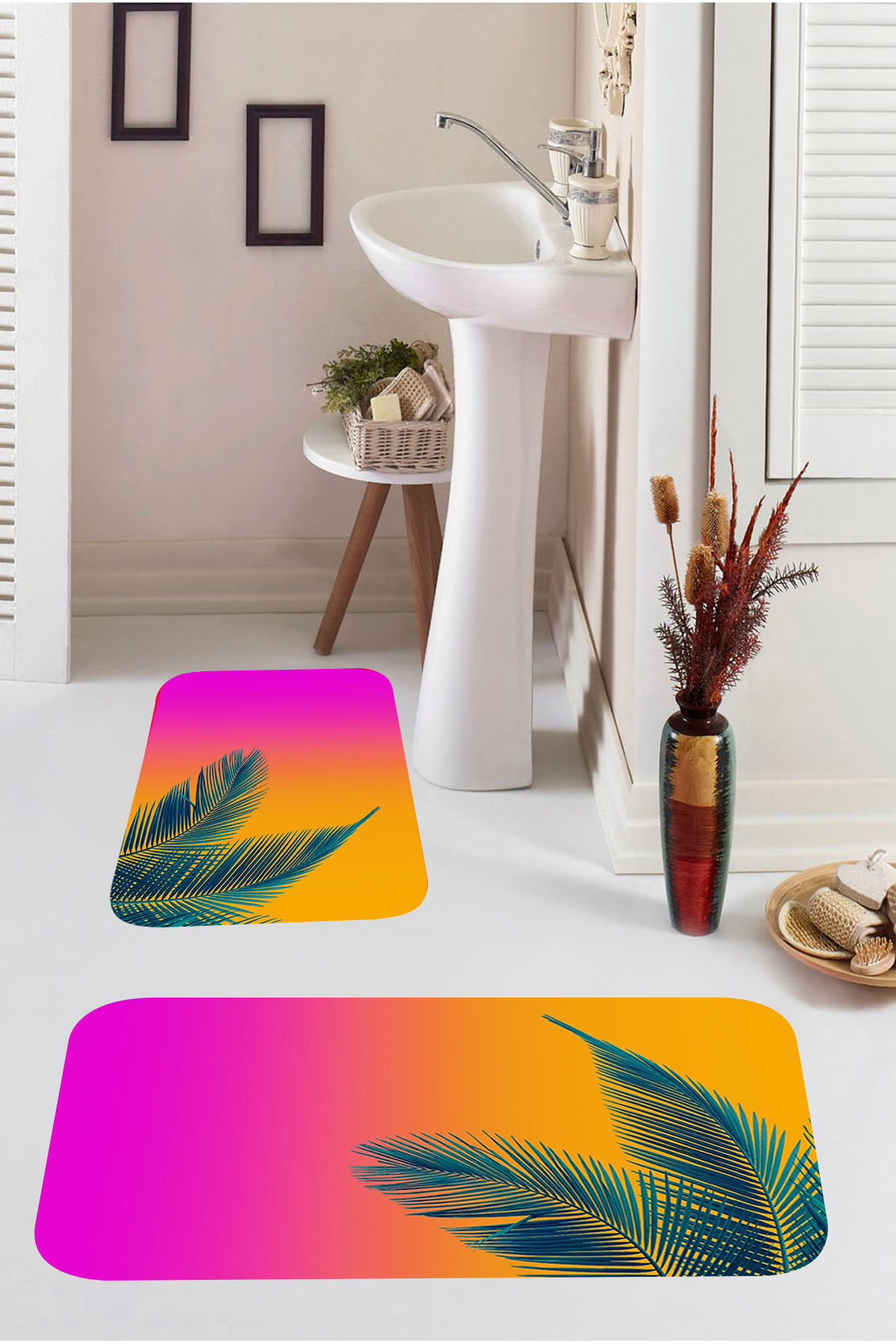 KOZZY HOME Digital Printed Bath Mat 2 Pcs RFE9505