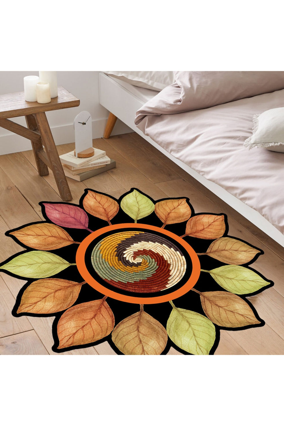 Küçük resim: KOZZY HOME Yıkanabilir, Deri Taban Yuvarlak Halı RFE6430