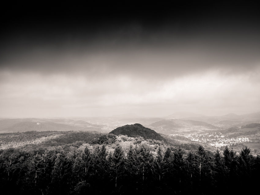 The Schwäbische Alb, a succession of peaks and valleys.