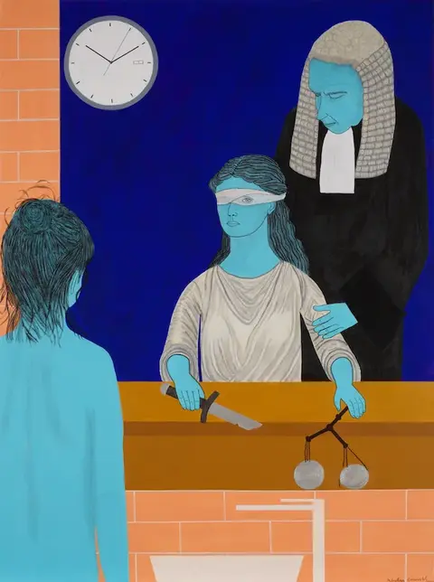 Just Justice, peinture figurative contemporaine de Abraham Aronovitch