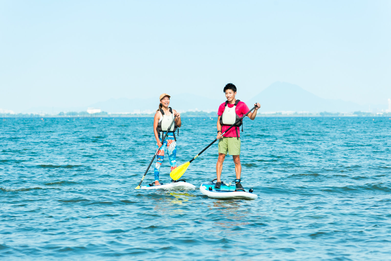 SUP」体験ツーリング, 大山町の透き通る海で、 穏やかな海上を移動し