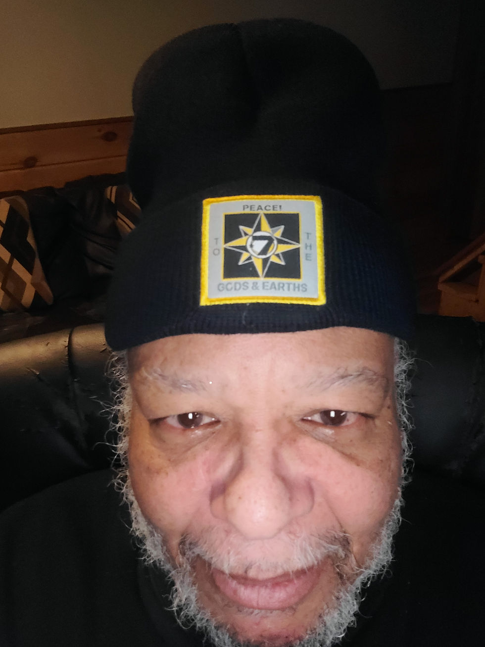 Thumbnail: Peace To The Gods and Earths woven patch Universal Flag Beanie