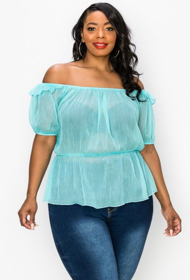 Thumbnail: Sheer Curvy Blouse