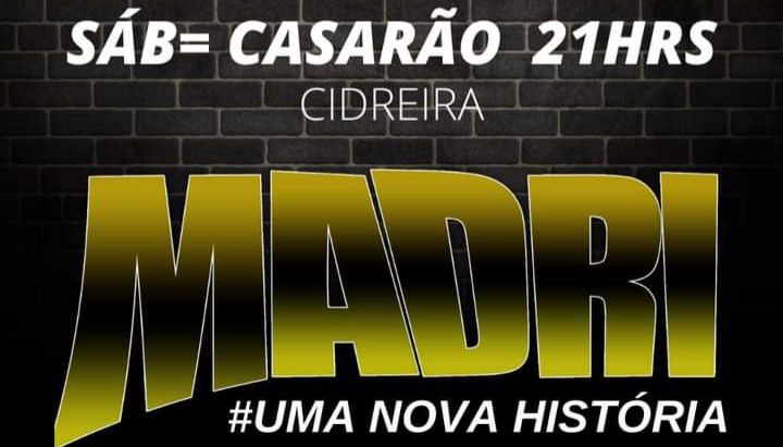 Sábado amanhã 14/agosto Banda Madri Casarão faça sua reserva .