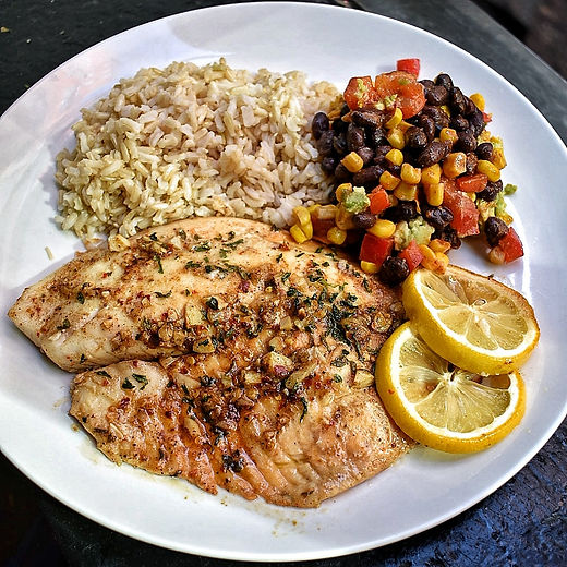 Spicy Lemon Garlic Tilapia