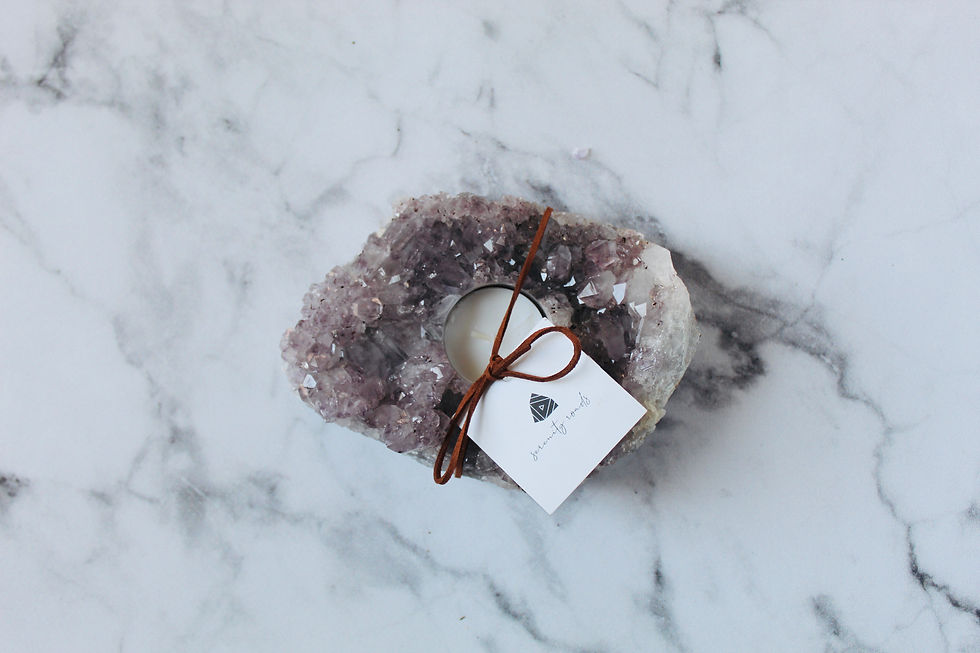Thumbnail: Amethyst #9- Tea light Candle Holder