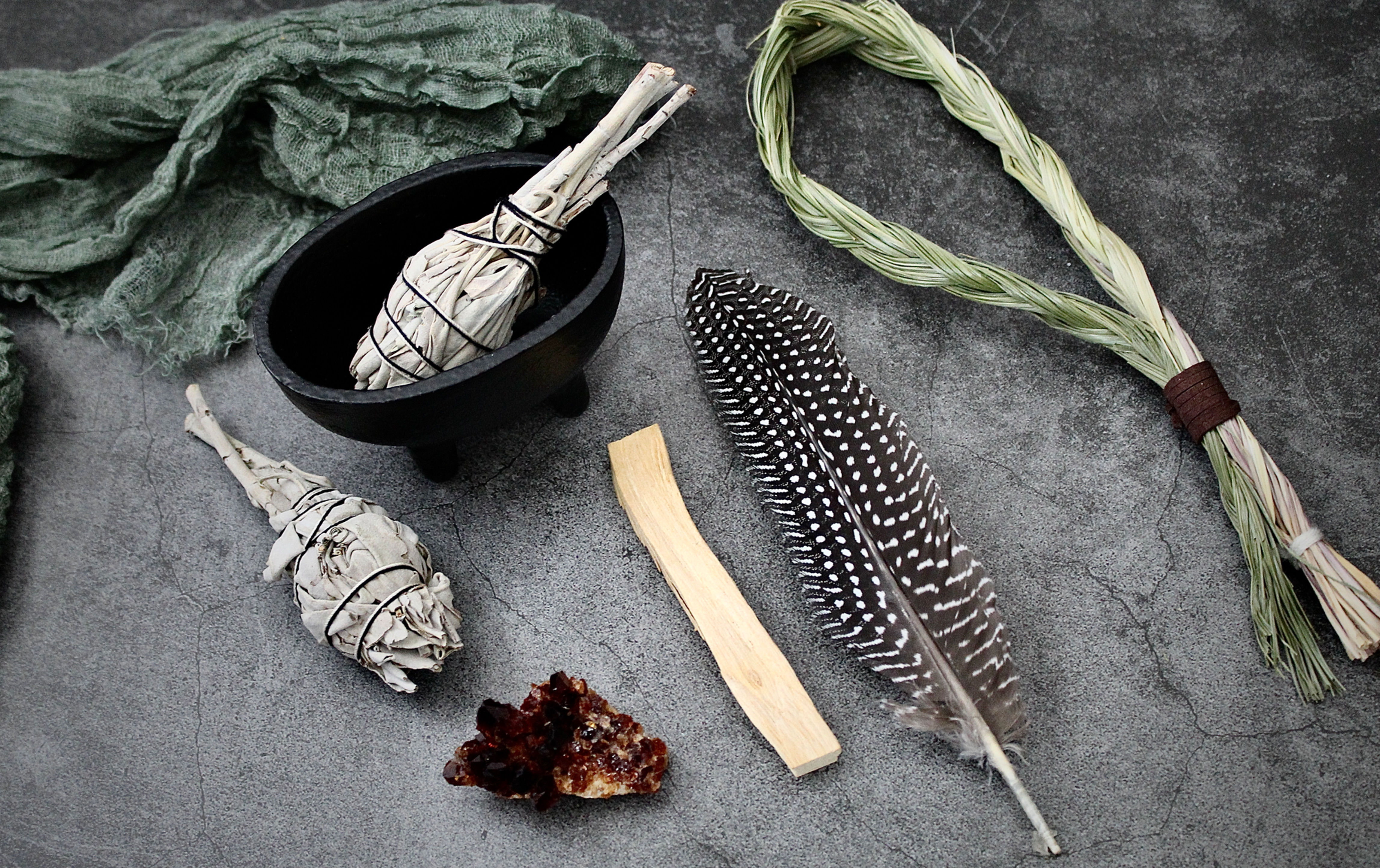 7PCS Sweetgrass Smudge Kit