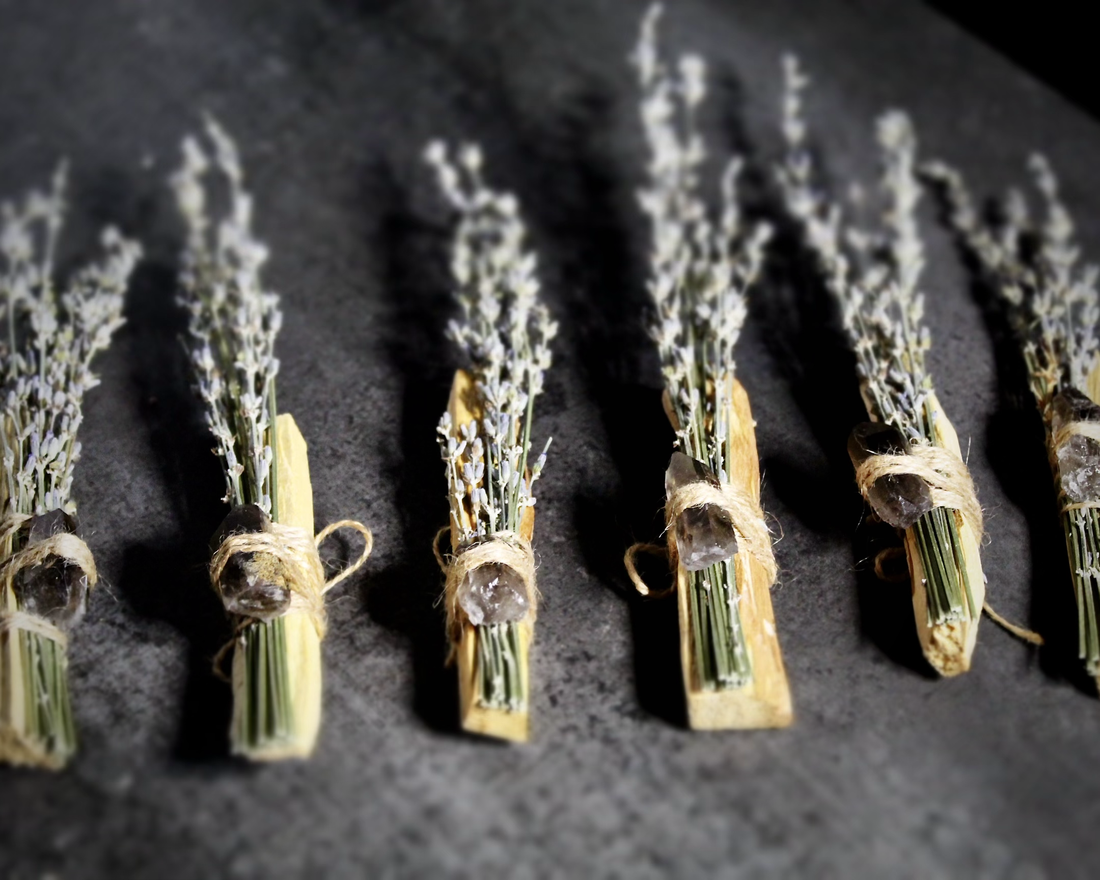 Lavender + Palo Santo w/ Smoky Quartz Crystal Point Bundle