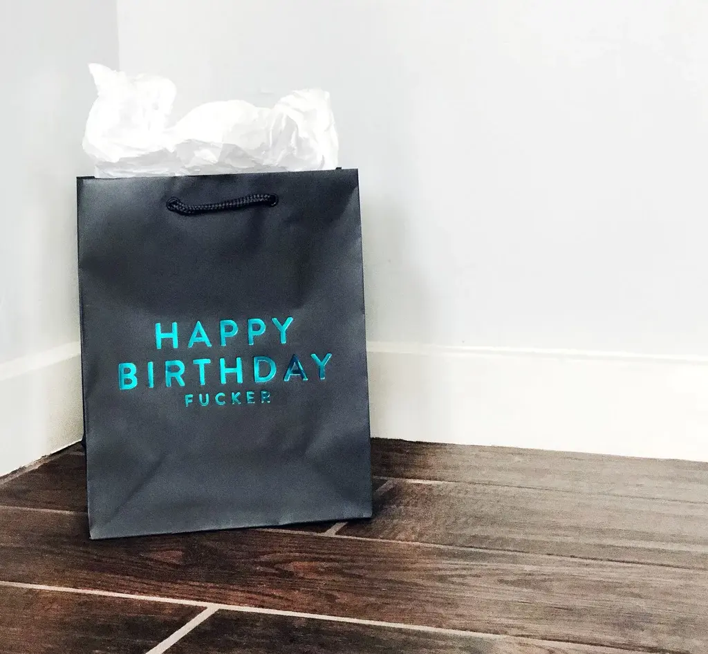 Birthday F*cker Metallic Foil Gift Bag