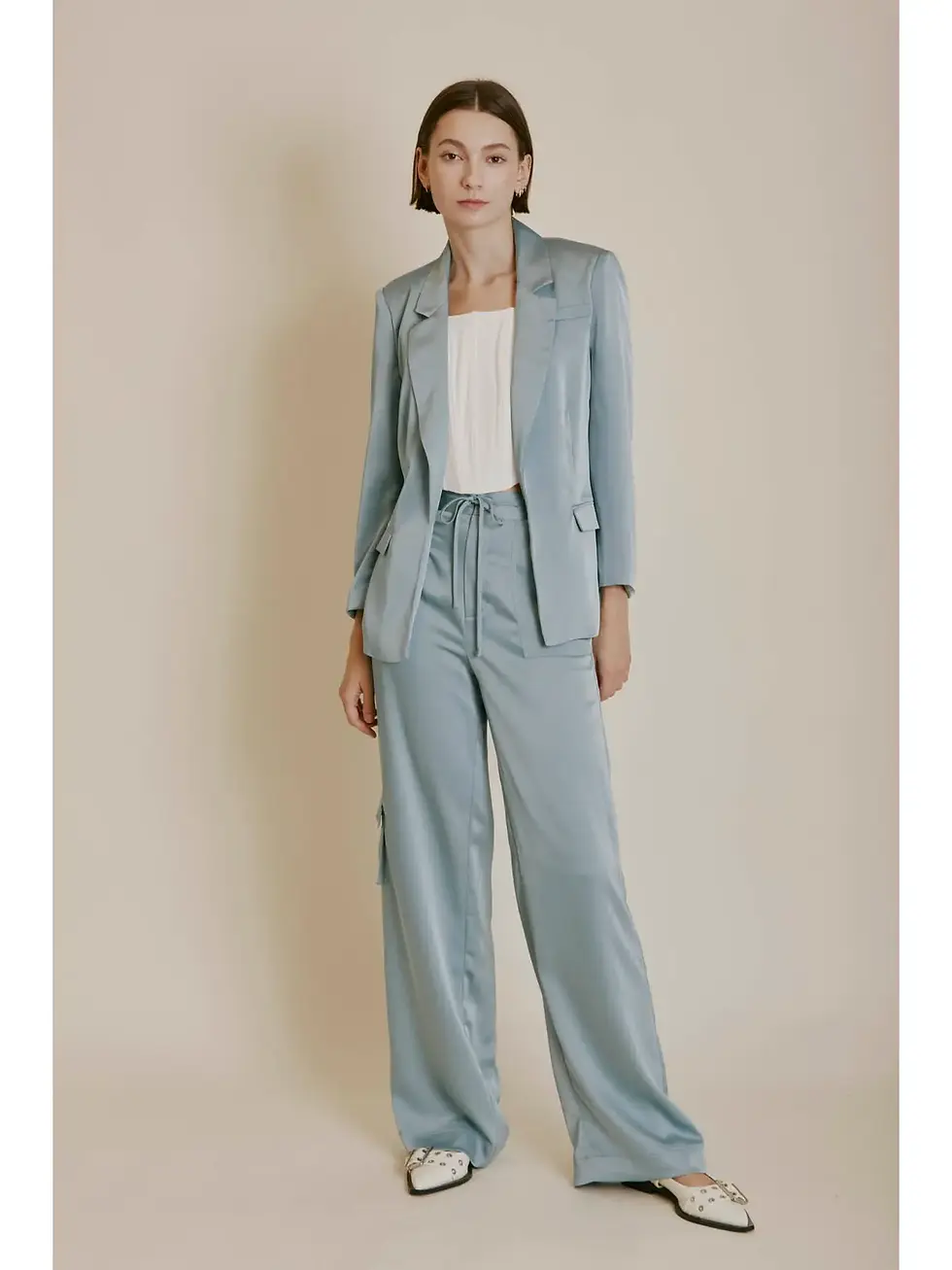 Thumbnail: Satin Blazer in Sea
