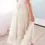 Thumbnail: Elastic Waist Ruffle Tulle Maxi Dress in Off White