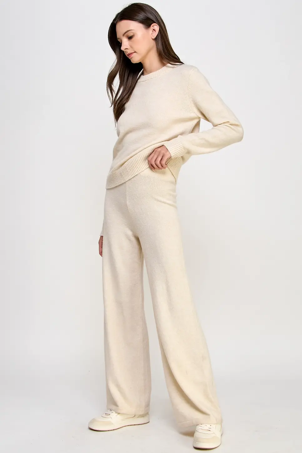 Thumbnail: Knit Lounge Set Cream